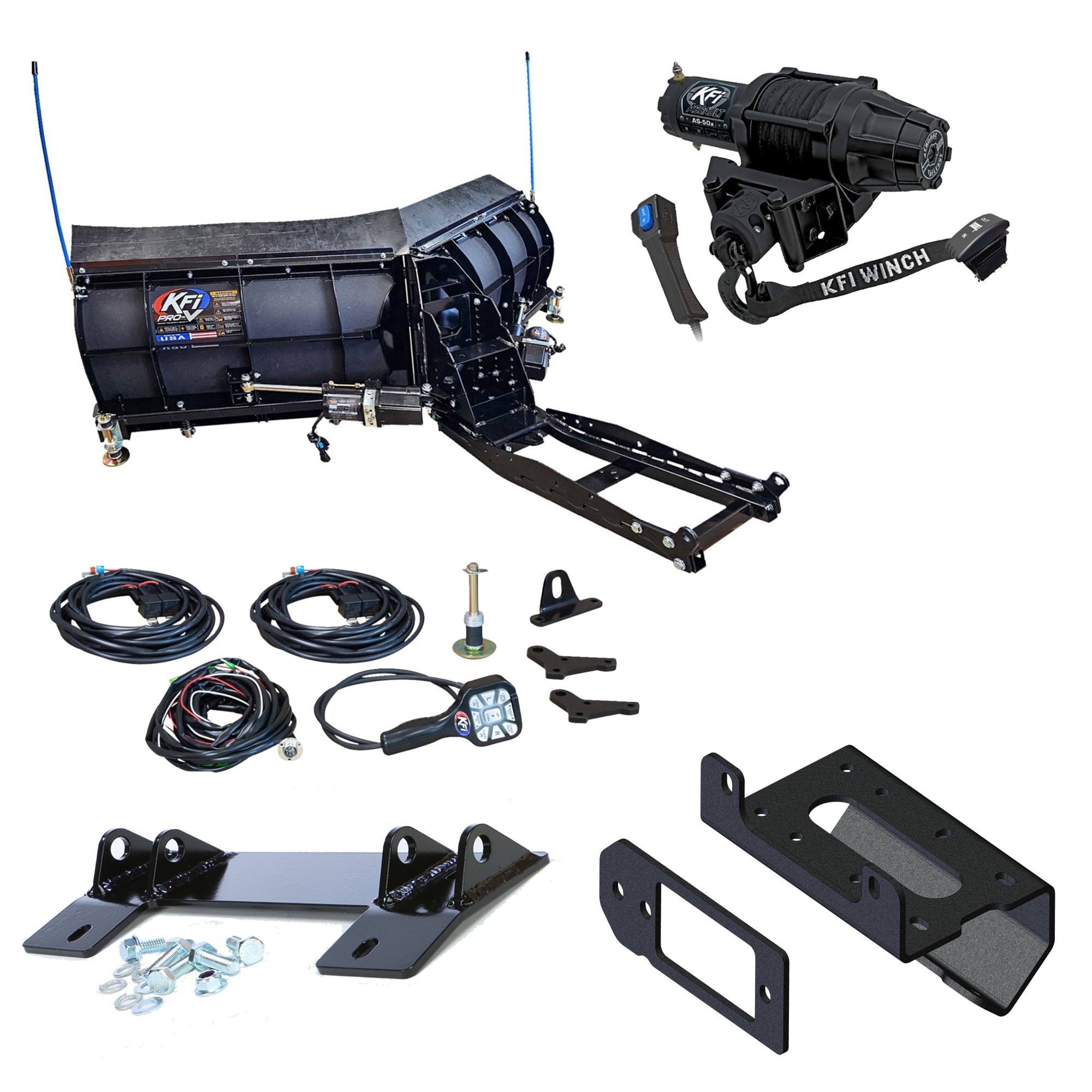 KFI Pro-V Snowplow Kit Can-Am Defender HD5 HD7 HD8 HD9 HD10 - MojoMotoSport.com