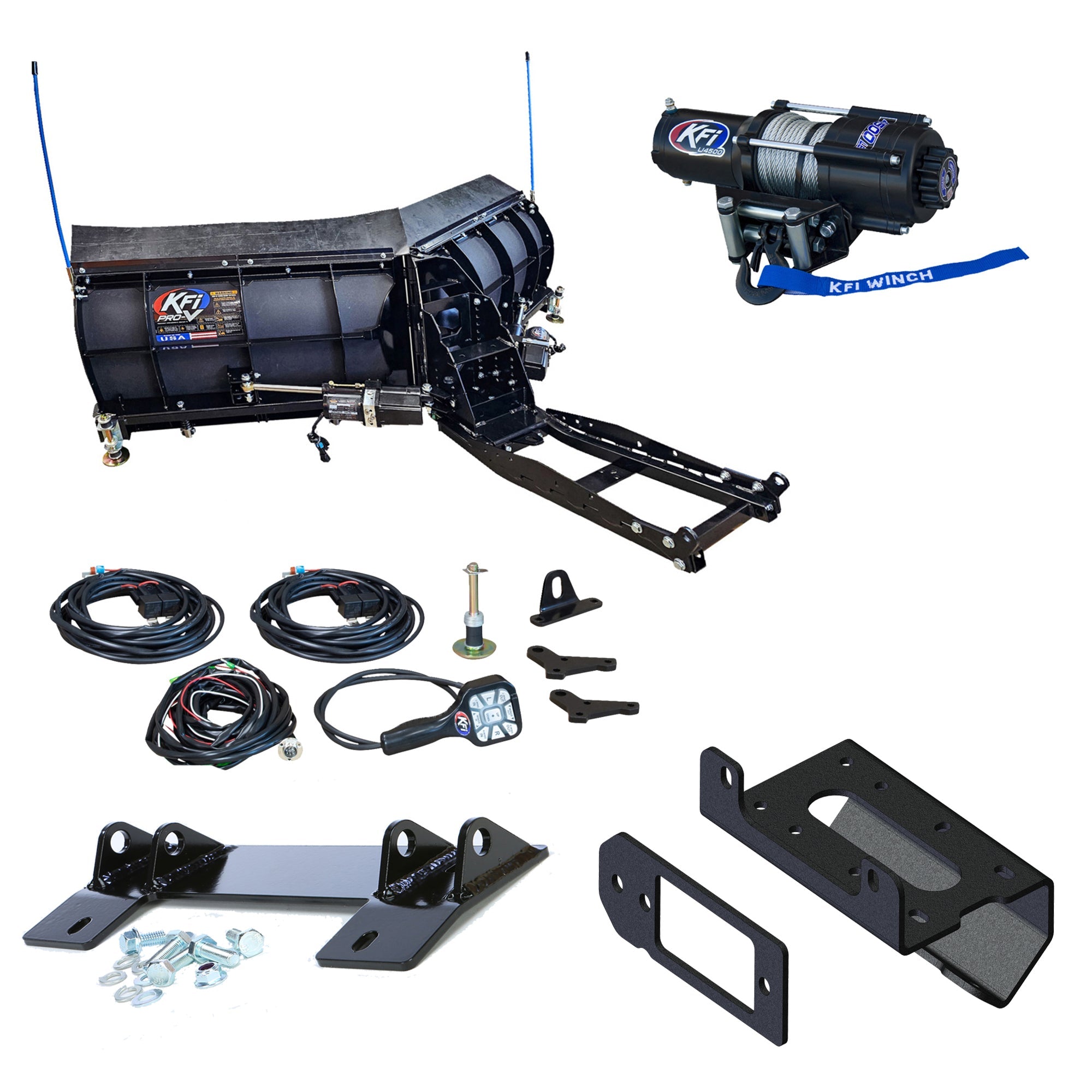 KFI Pro-V Snowplow Kit Can-Am Defender HD5 HD7 HD8 HD9 HD10 - MojoMotoSport.com