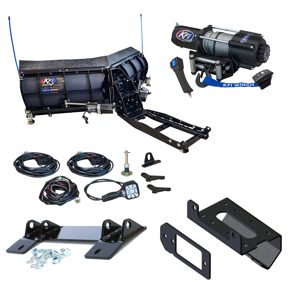KFI Pro-V Snowplow Kit Can-Am Defender HD5 HD7 HD8 HD9 HD10 - MojoMotoSport.com