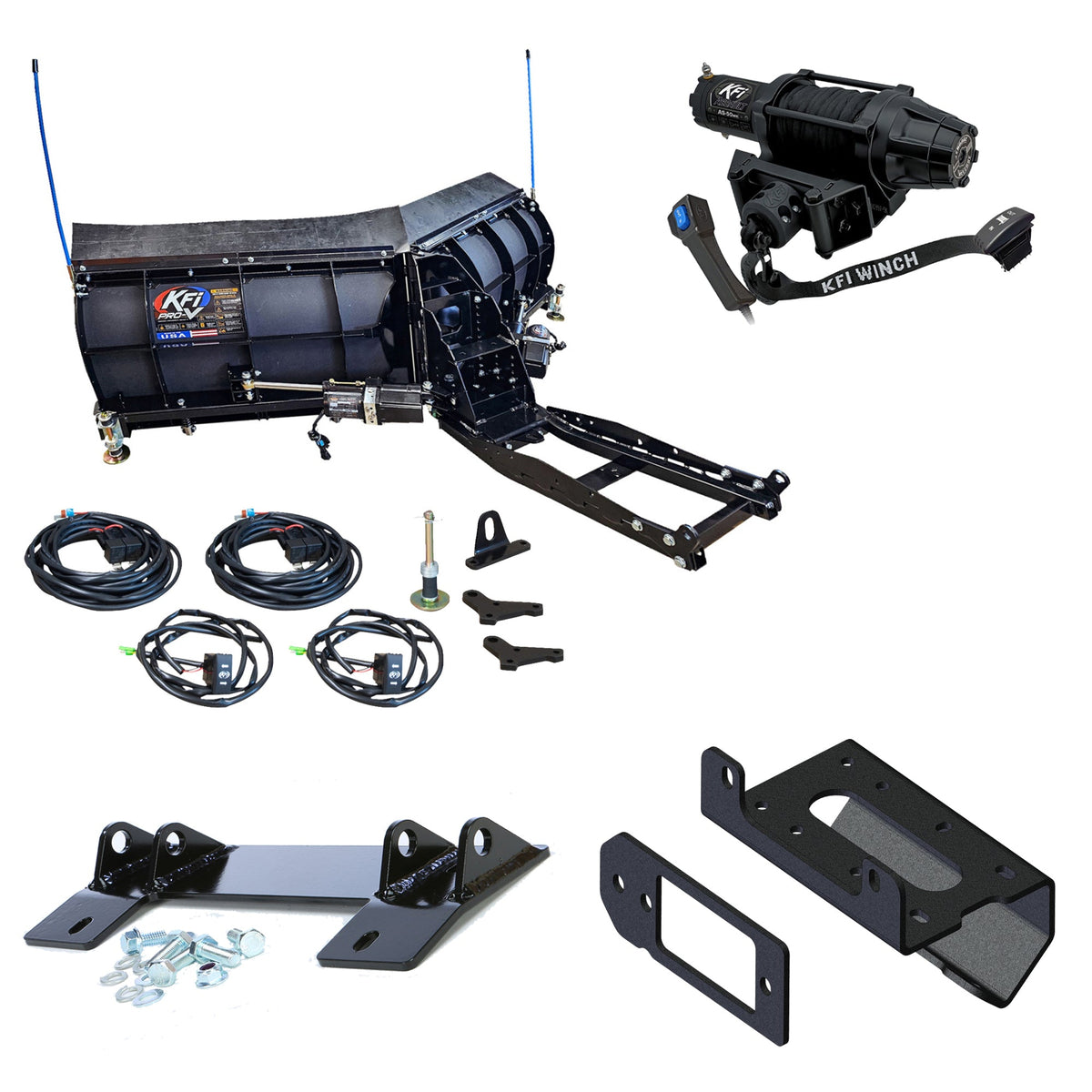 KFI Pro-V Snowplow Kit Can-Am Defender HD5 HD7 HD8 HD9 HD10 - MojoMotoSport.com