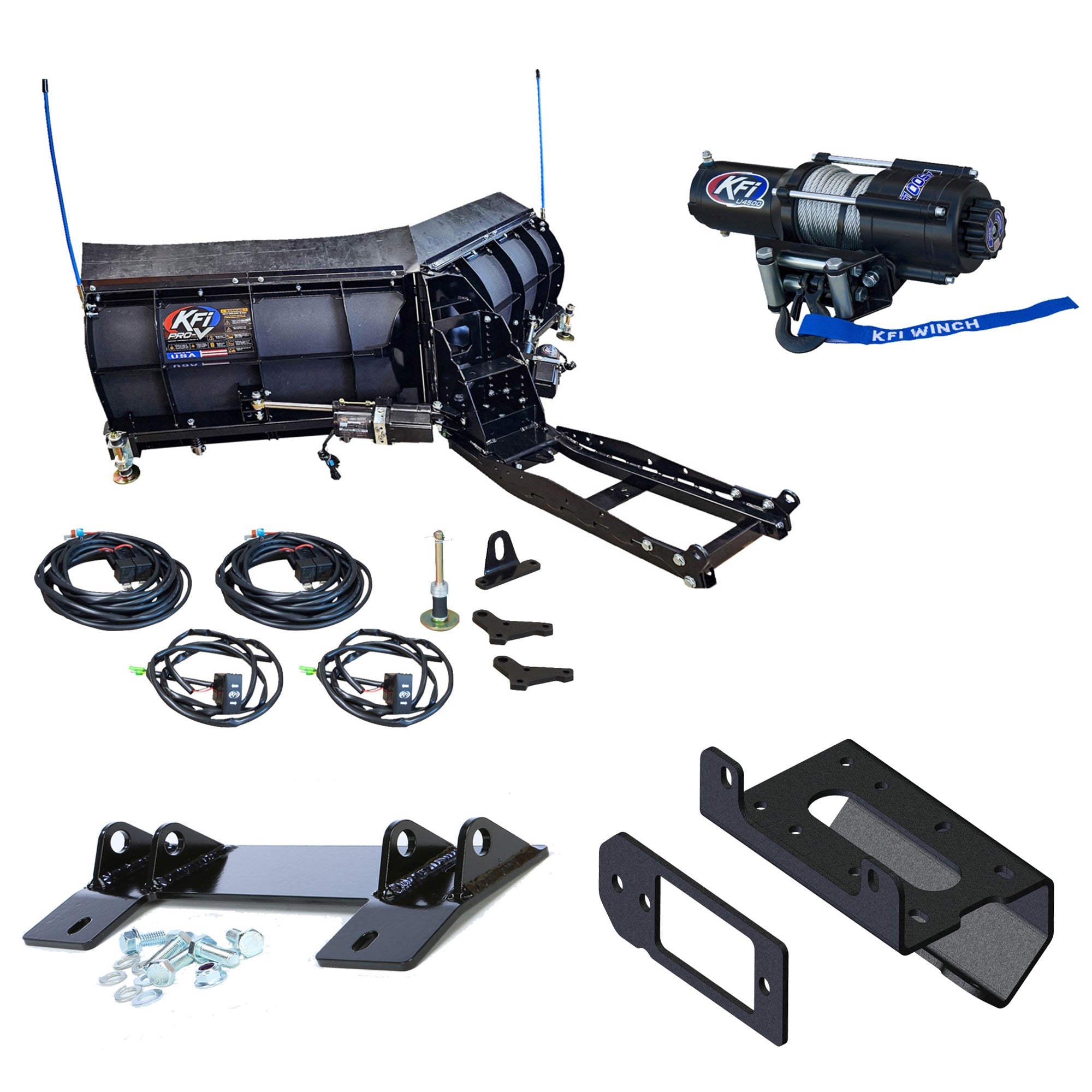 KFI Pro-V Snowplow Kit Can-Am Defender HD5 HD7 HD8 HD9 HD10 - MojoMotoSport.com