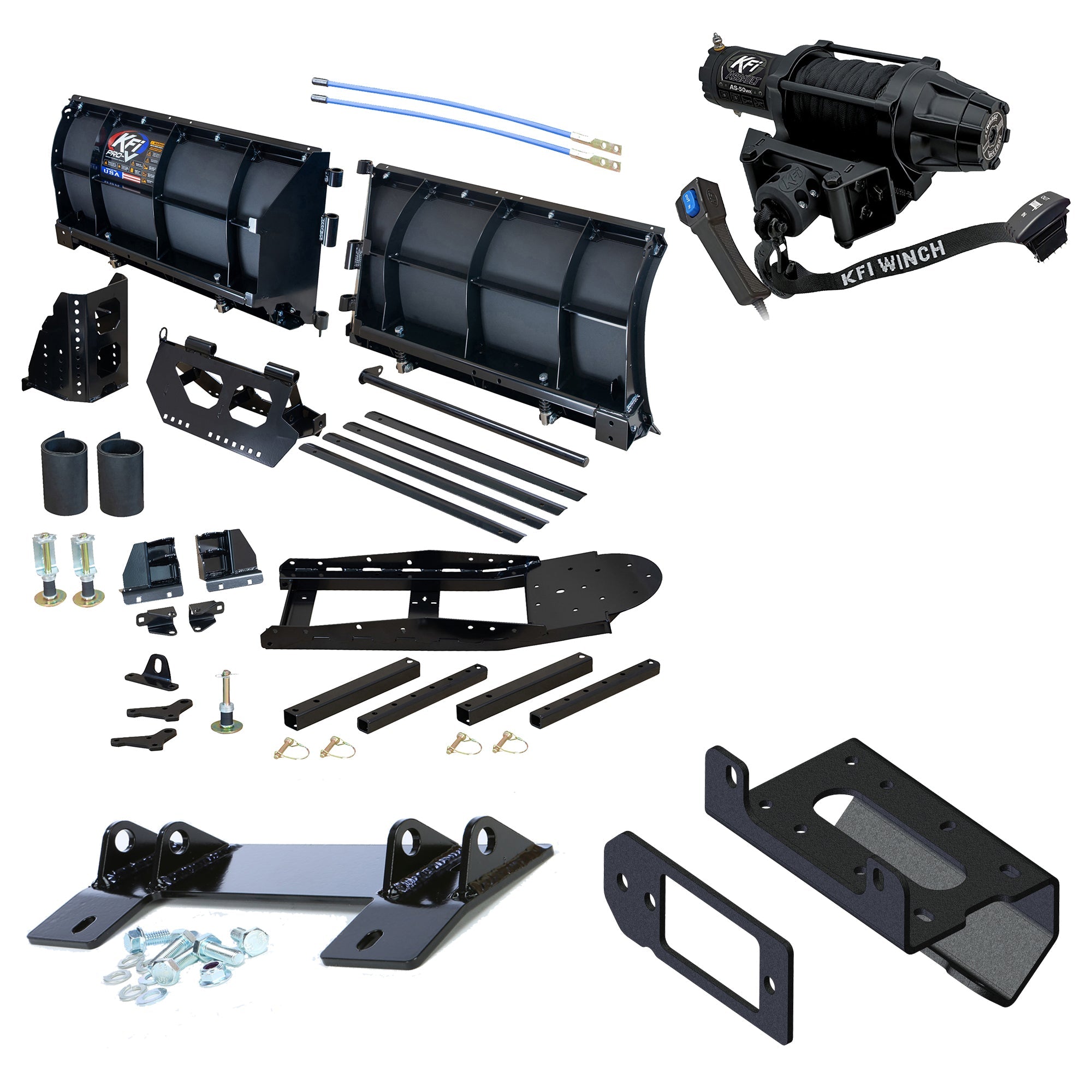 KFI Pro-V Snowplow Kit Can-Am Defender HD5 HD7 HD8 HD9 HD10 - MojoMotoSport.com