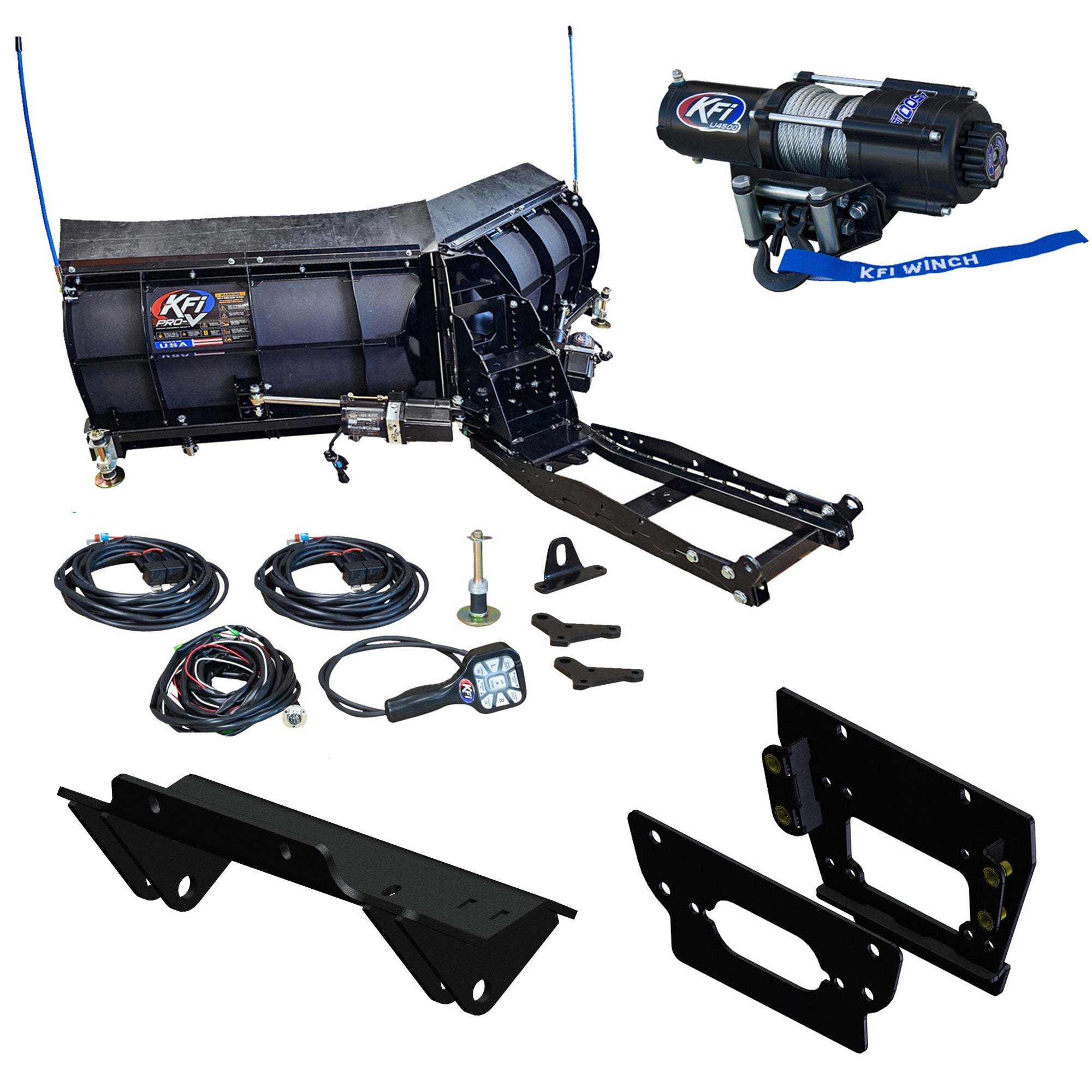 KFI 80" Pro-V Snowplow Kit fits Kawasaki Teryx KRX 1000 & KRX 4 1000 - MojoMotoSport.com