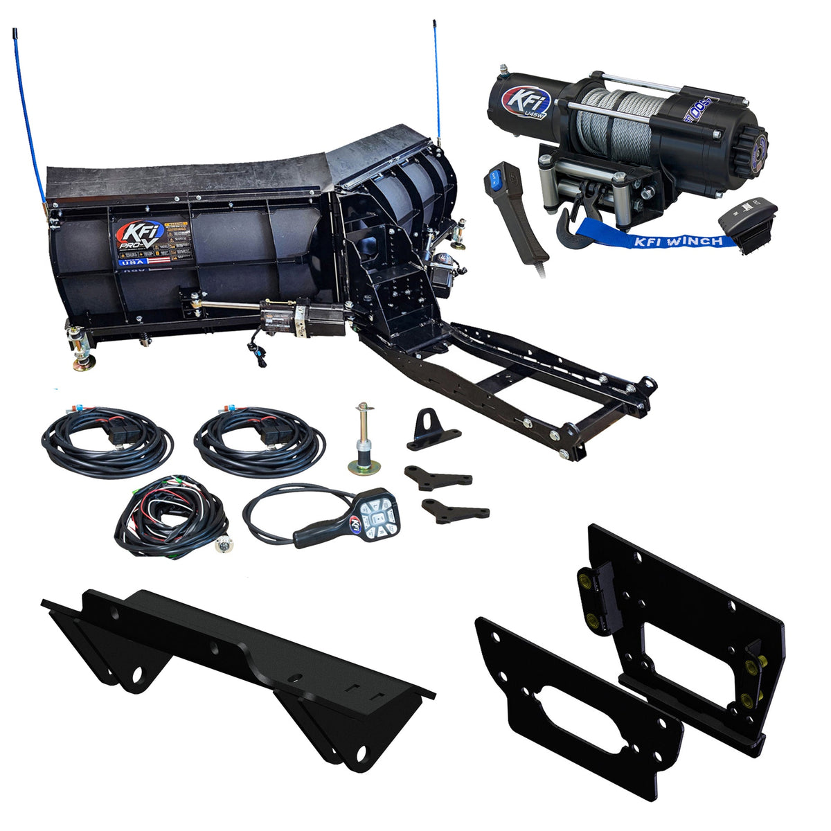 KFI 80" Pro-V Snowplow Kit fits Kawasaki Teryx KRX 1000 & KRX 4 1000 - MojoMotoSport.com