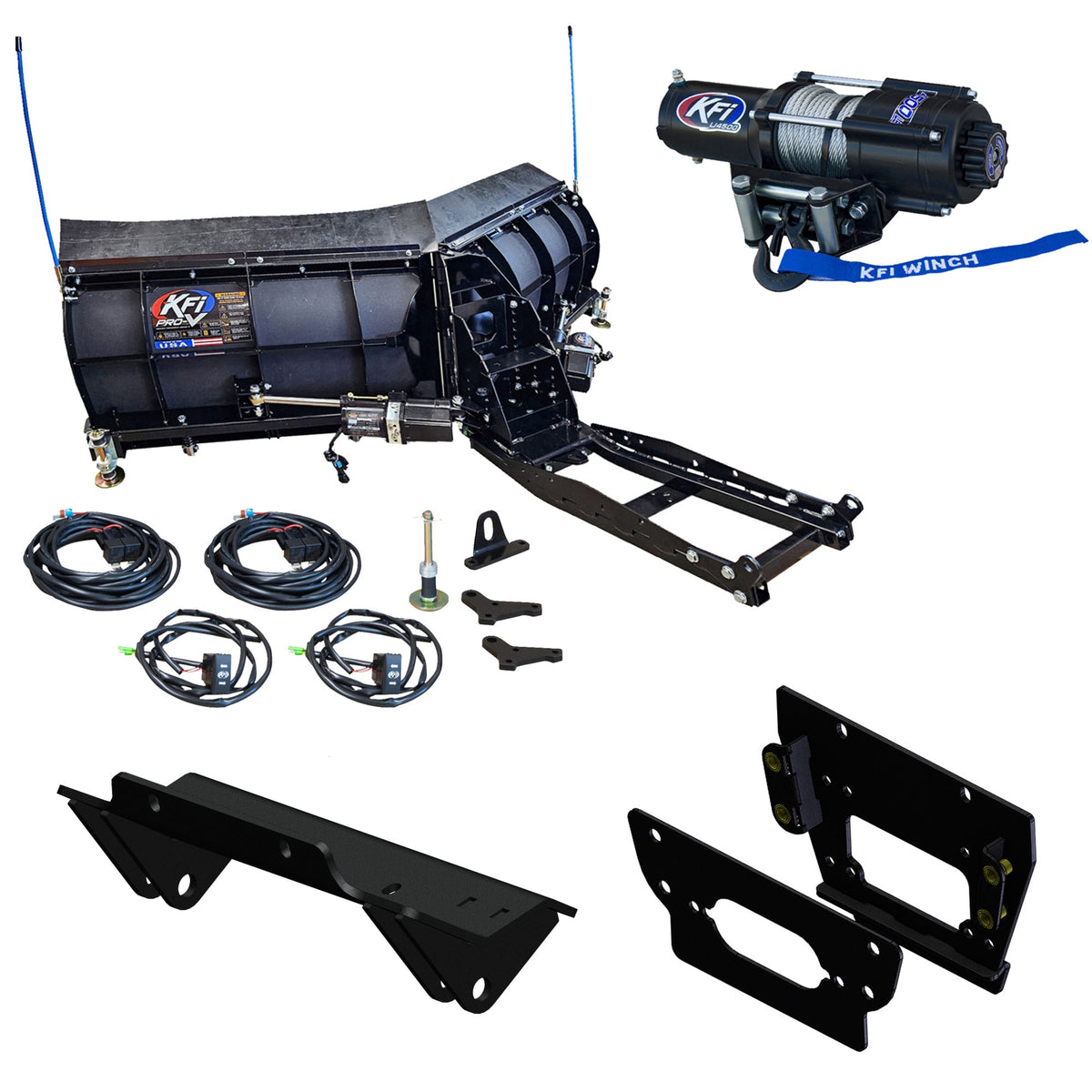KFI 80" Pro-V Snowplow Kit fits Kawasaki Teryx KRX 1000 & KRX 4 1000 - MojoMotoSport.com