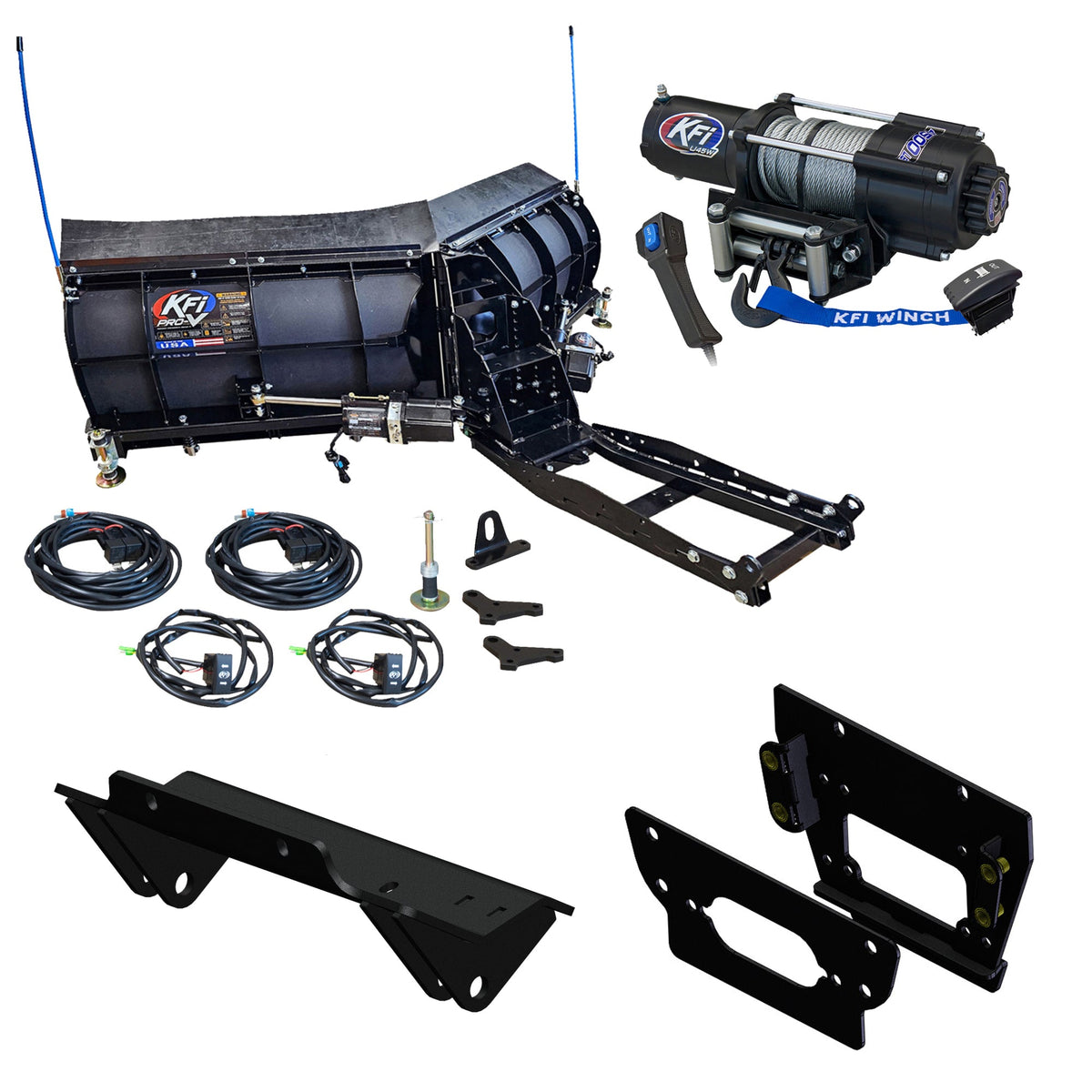 KFI 80" Pro-V Snowplow Kit fits Kawasaki Teryx KRX 1000 & KRX 4 1000 - MojoMotoSport.com