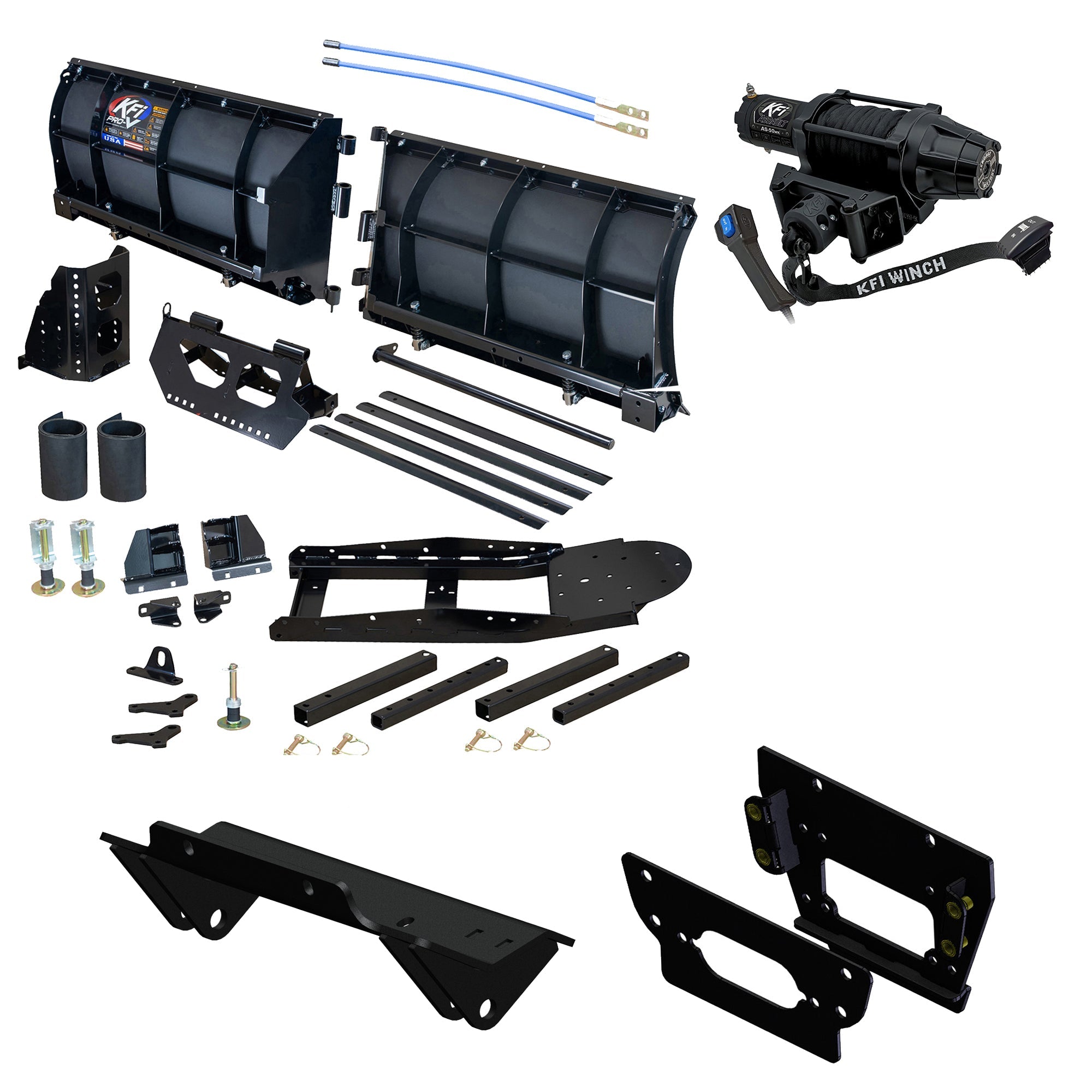 KFI 80" Pro-V Snowplow Kit fits Kawasaki Teryx KRX 1000 & KRX 4 1000 - MojoMotoSport.com