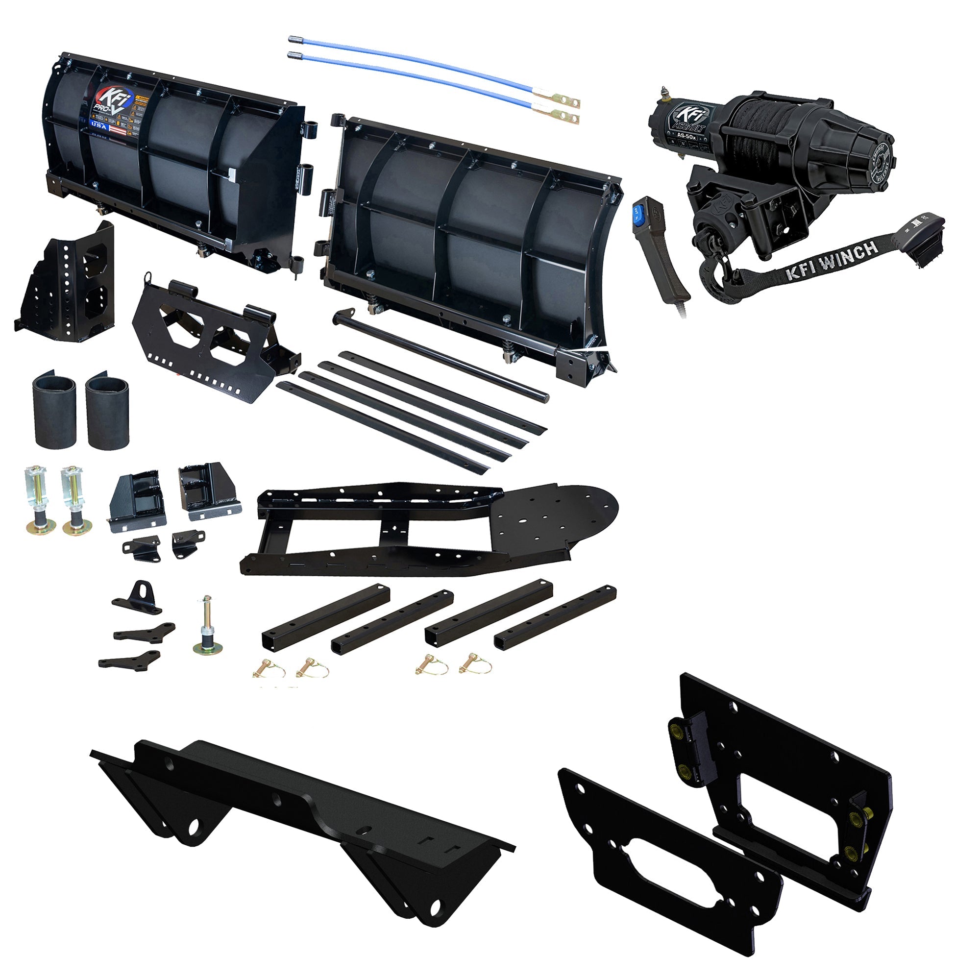 KFI 80" Pro-V Snowplow Kit fits Kawasaki Teryx KRX 1000 & KRX 4 1000 - MojoMotoSport.com