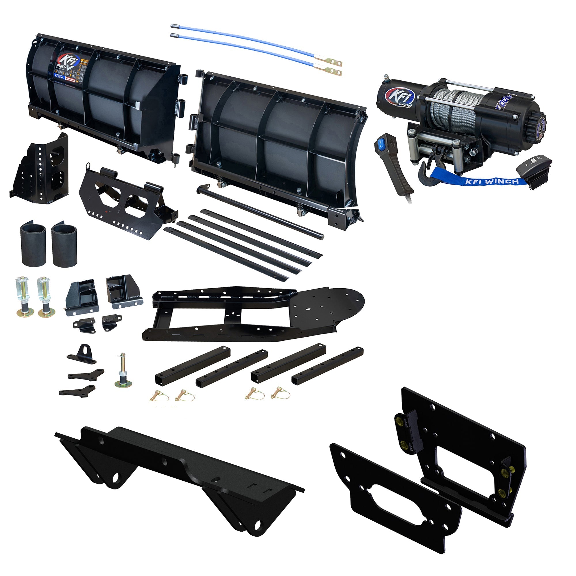 KFI 80" Pro-V Snowplow Kit fits Kawasaki Teryx KRX 1000 & KRX 4 1000 - MojoMotoSport.com