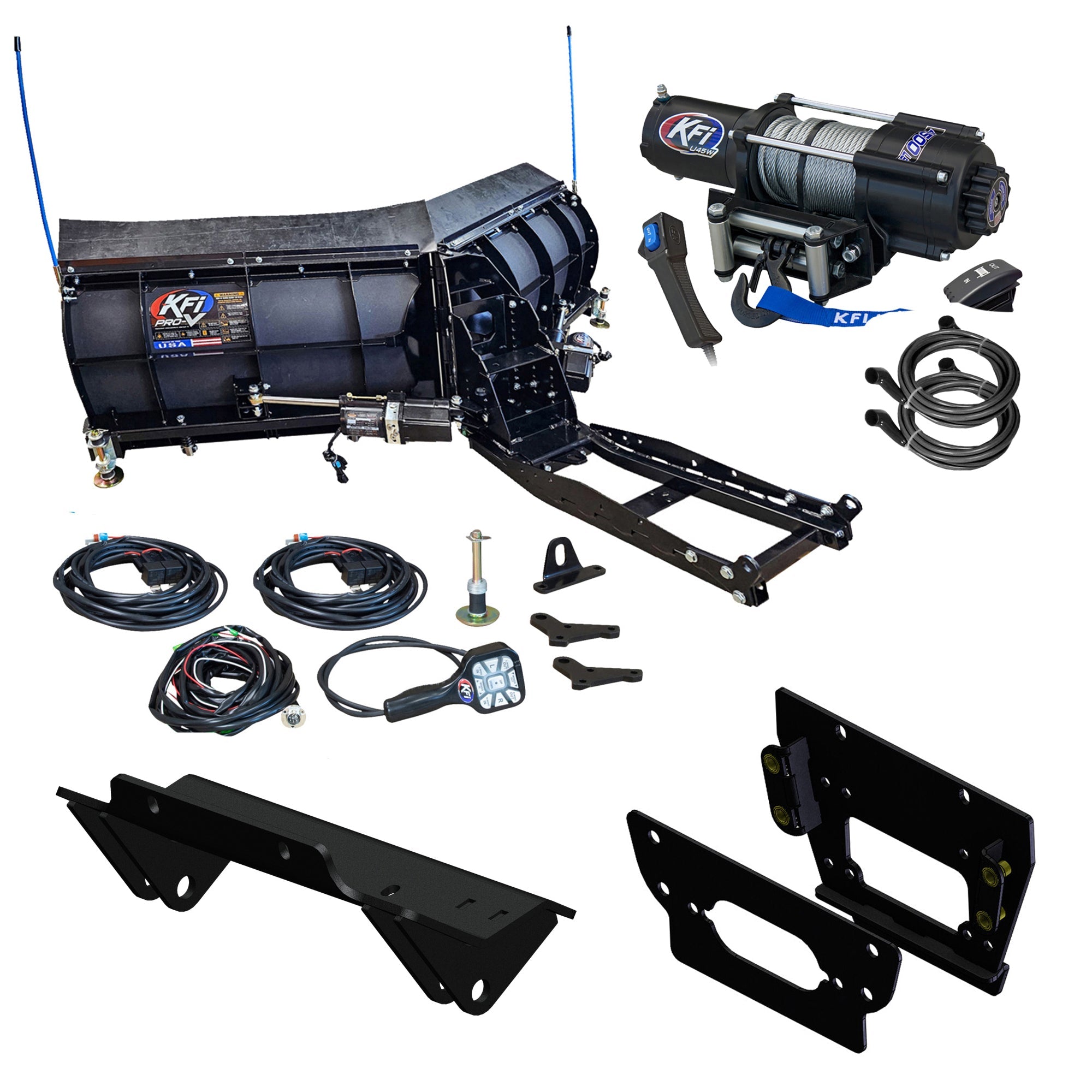 KFI 80" Pro-V Snowplow Kit fits Kawasaki Teryx KRX 1000 & KRX 4 1000 - MojoMotoSport.com