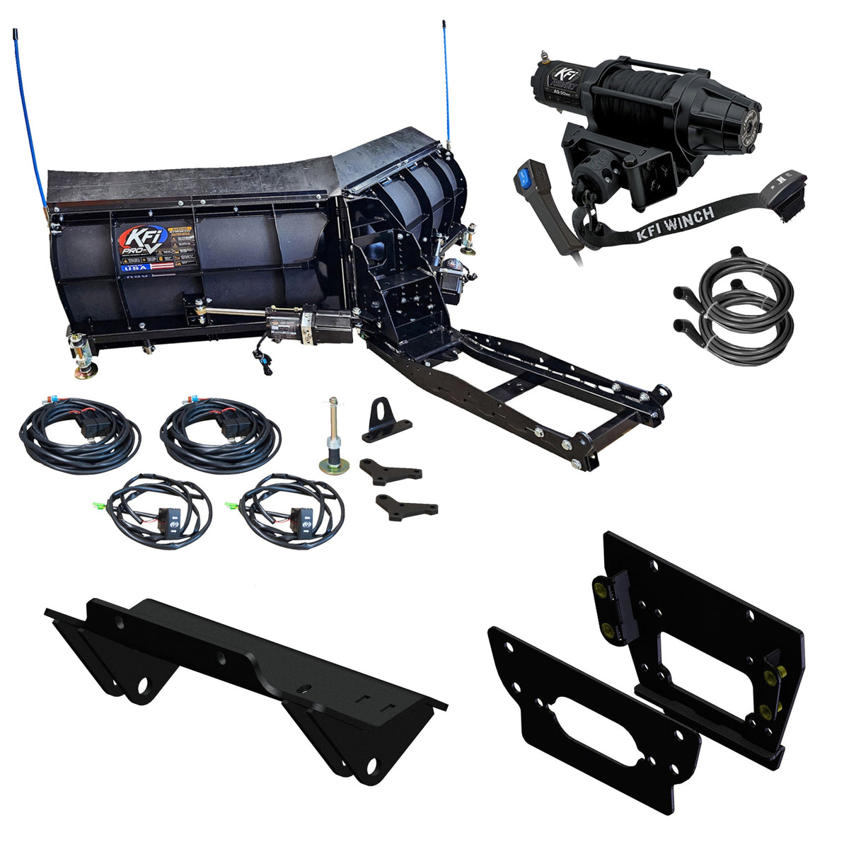 KFI 80" Pro-V Snowplow Kit fits Kawasaki Teryx KRX 1000 & KRX 4 1000 - MojoMotoSport.com