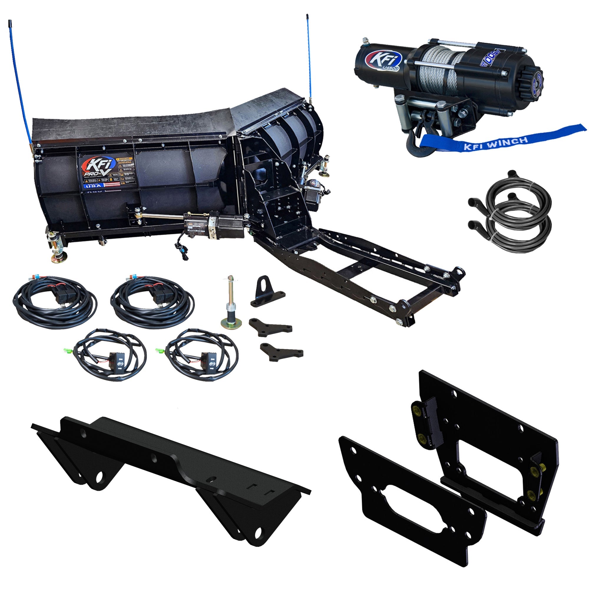 KFI 80" Pro-V Snowplow Kit fits Kawasaki Teryx KRX 1000 & KRX 4 1000 - MojoMotoSport.com