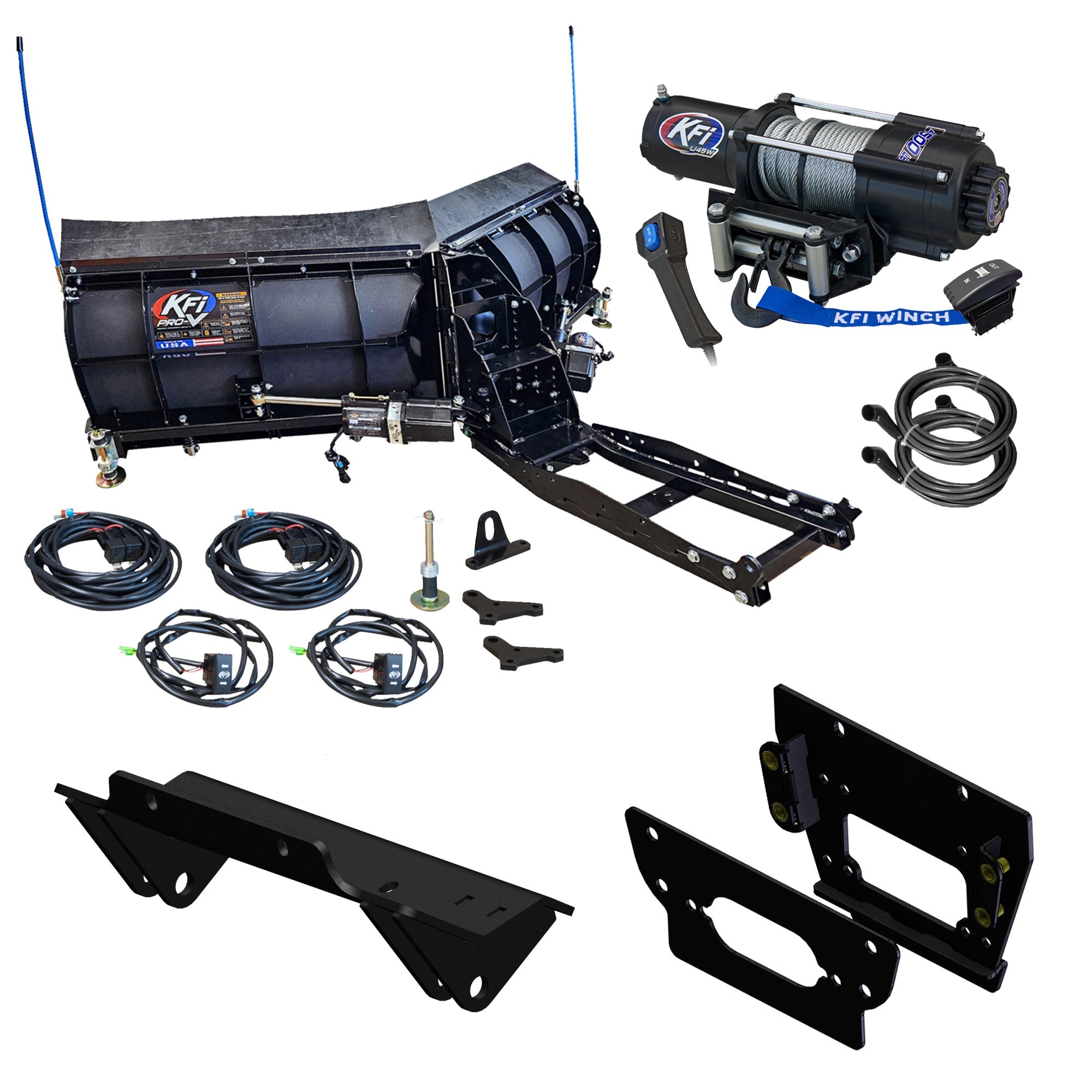 KFI 80" Pro-V Snowplow Kit fits Kawasaki Teryx KRX 1000 & KRX 4 1000 - MojoMotoSport.com