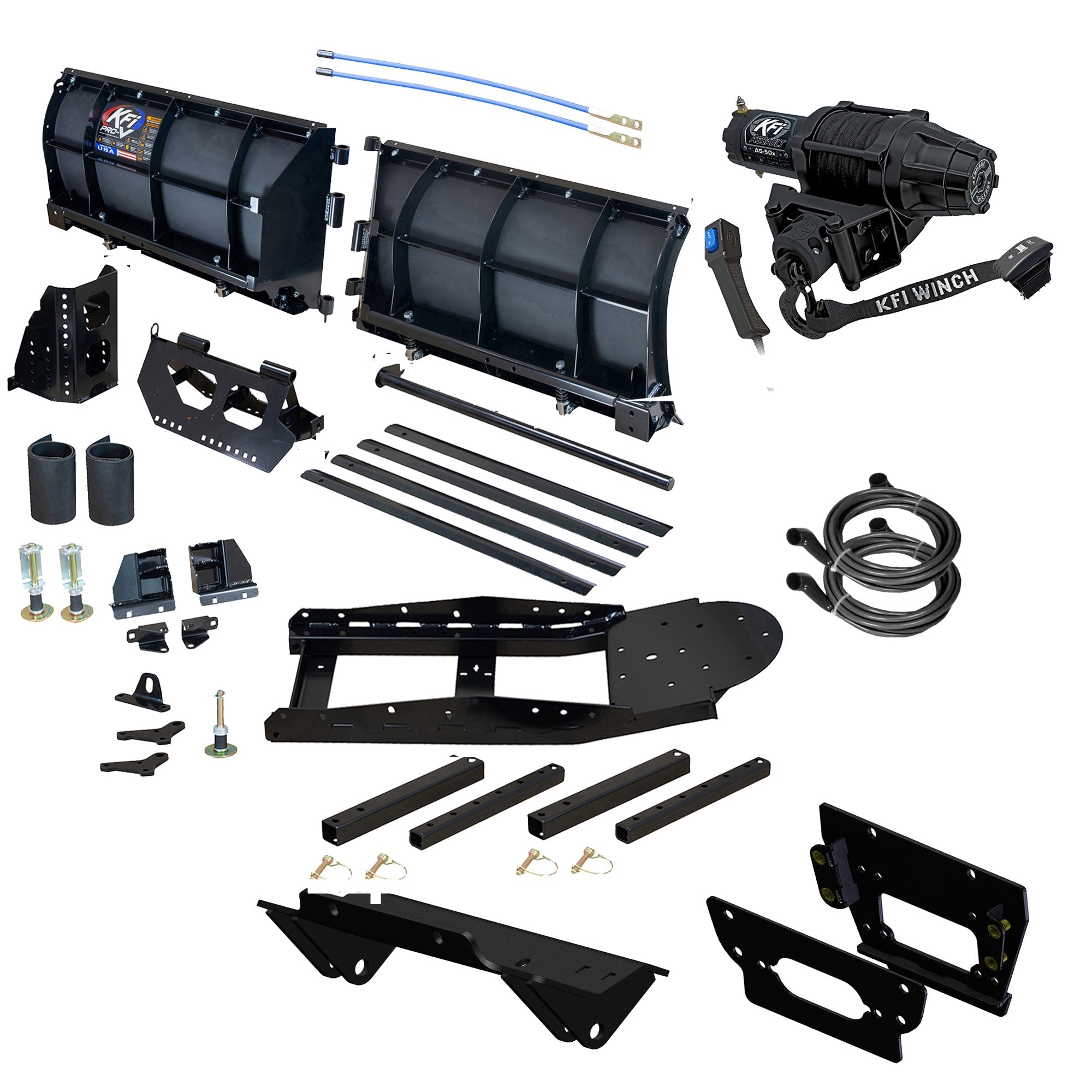 KFI 80" Pro-V Snowplow Kit fits Kawasaki Teryx KRX 1000 & KRX 4 1000 - MojoMotoSport.com