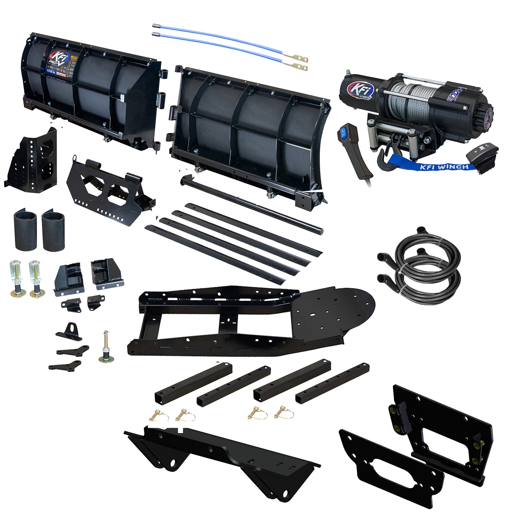 KFI 80" Pro-V Snowplow Kit fits Kawasaki Teryx KRX 1000 & KRX 4 1000 - MojoMotoSport.com