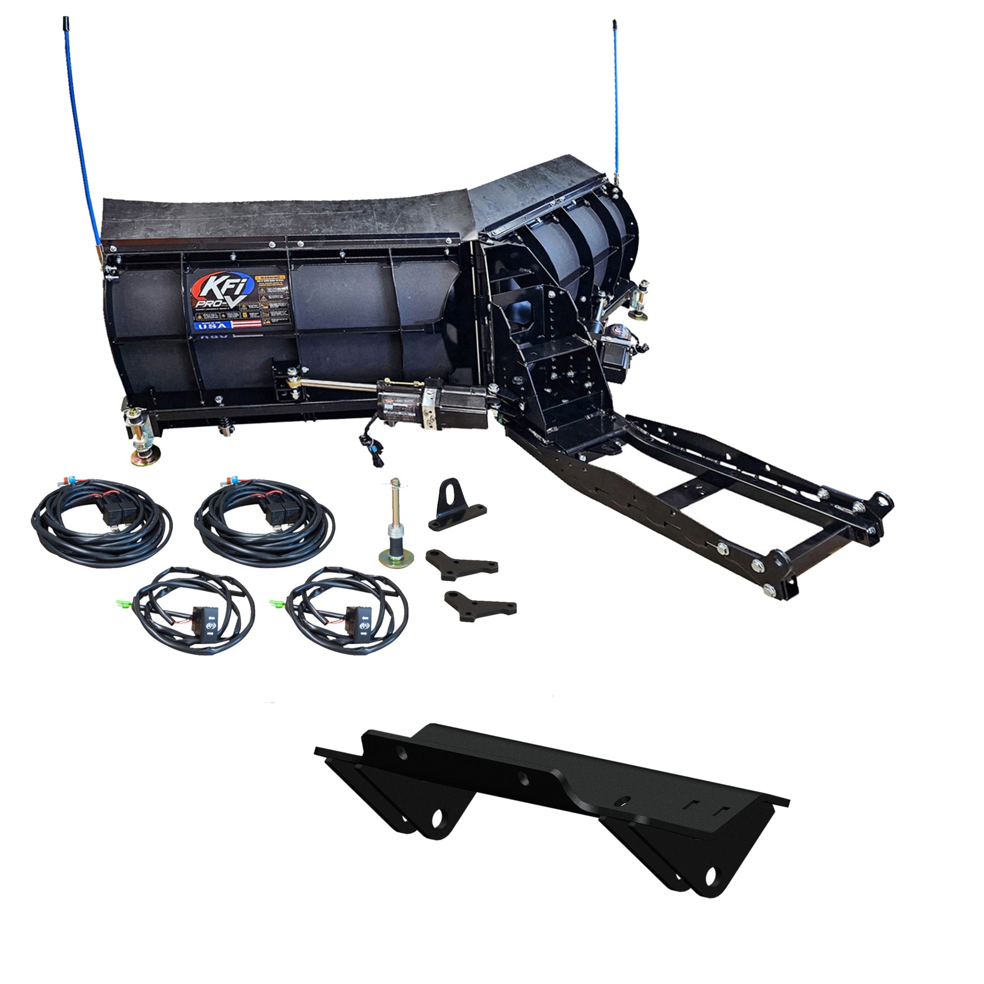KFI 80" Pro-V Snowplow Kit fits Kawasaki Teryx KRX 1000 & KRX 4 1000 - MojoMotoSport.com