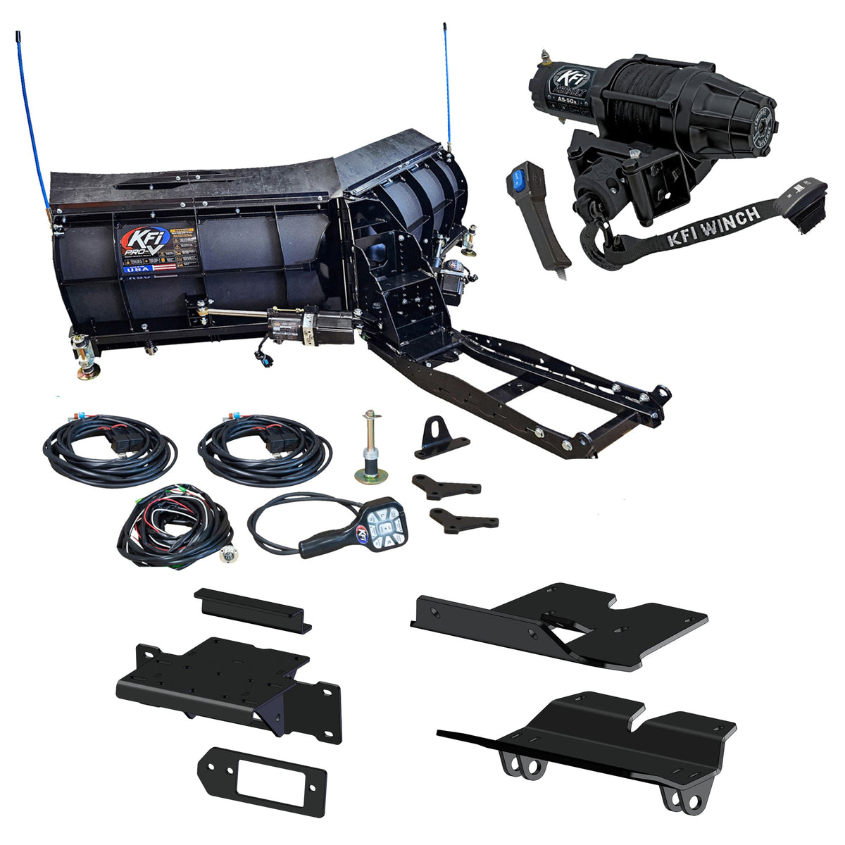 KFI Pro-V Snowplow Kit Kawasaki Ridge XR - MojoMotoSport.com