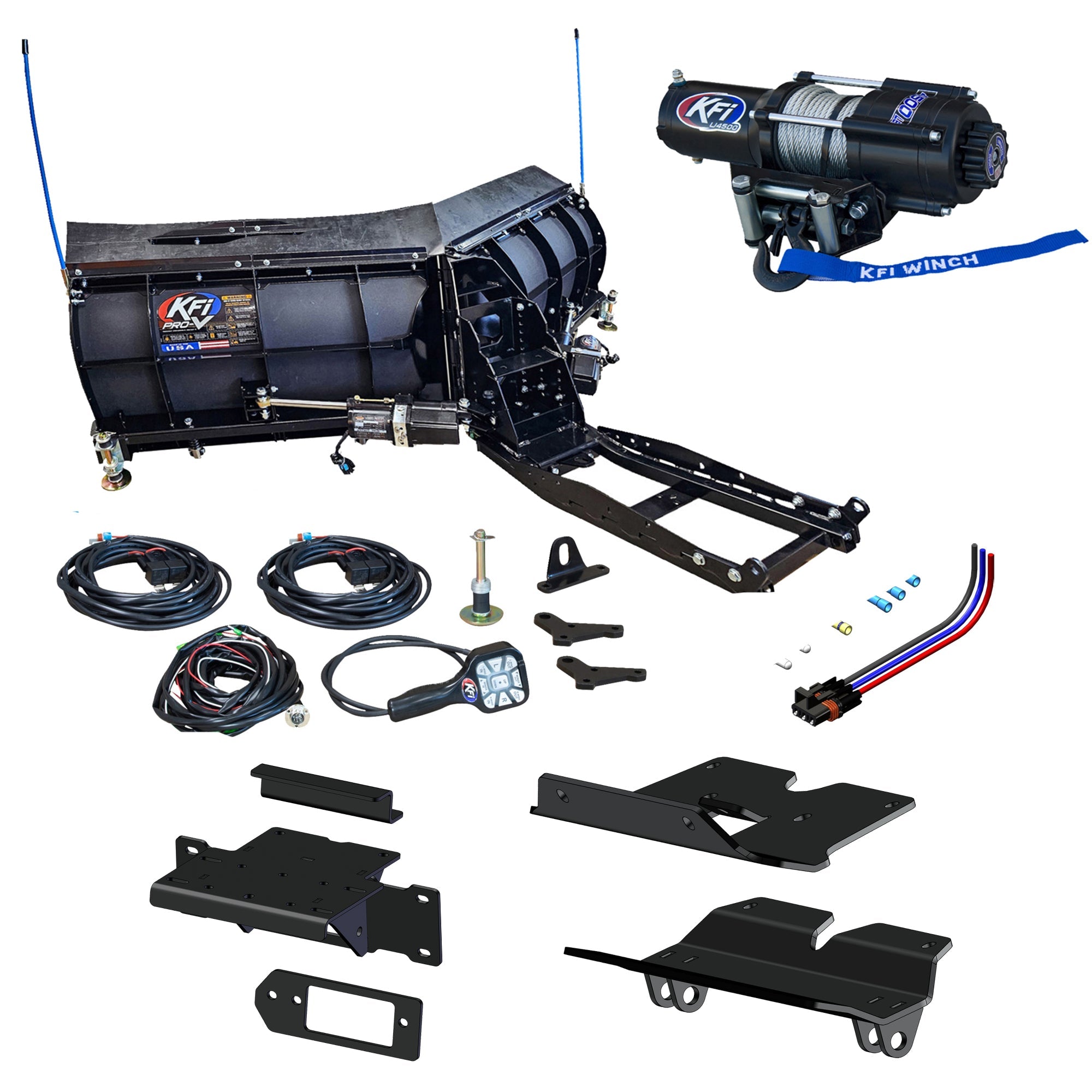 KFI Pro-V Snowplow Kit Kawasaki Ridge XR - MojoMotoSport.com