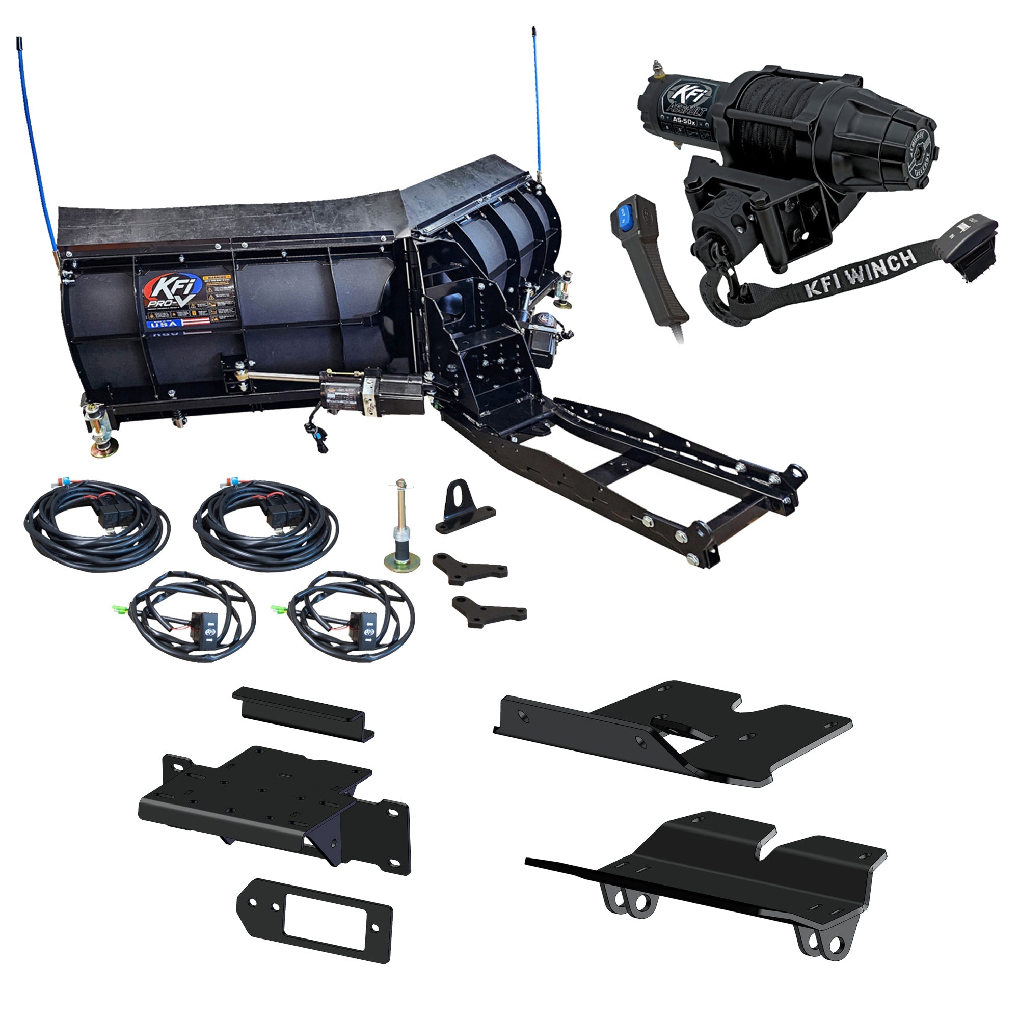 KFI Pro-V Snowplow Kit Kawasaki Ridge XR - MojoMotoSport.com