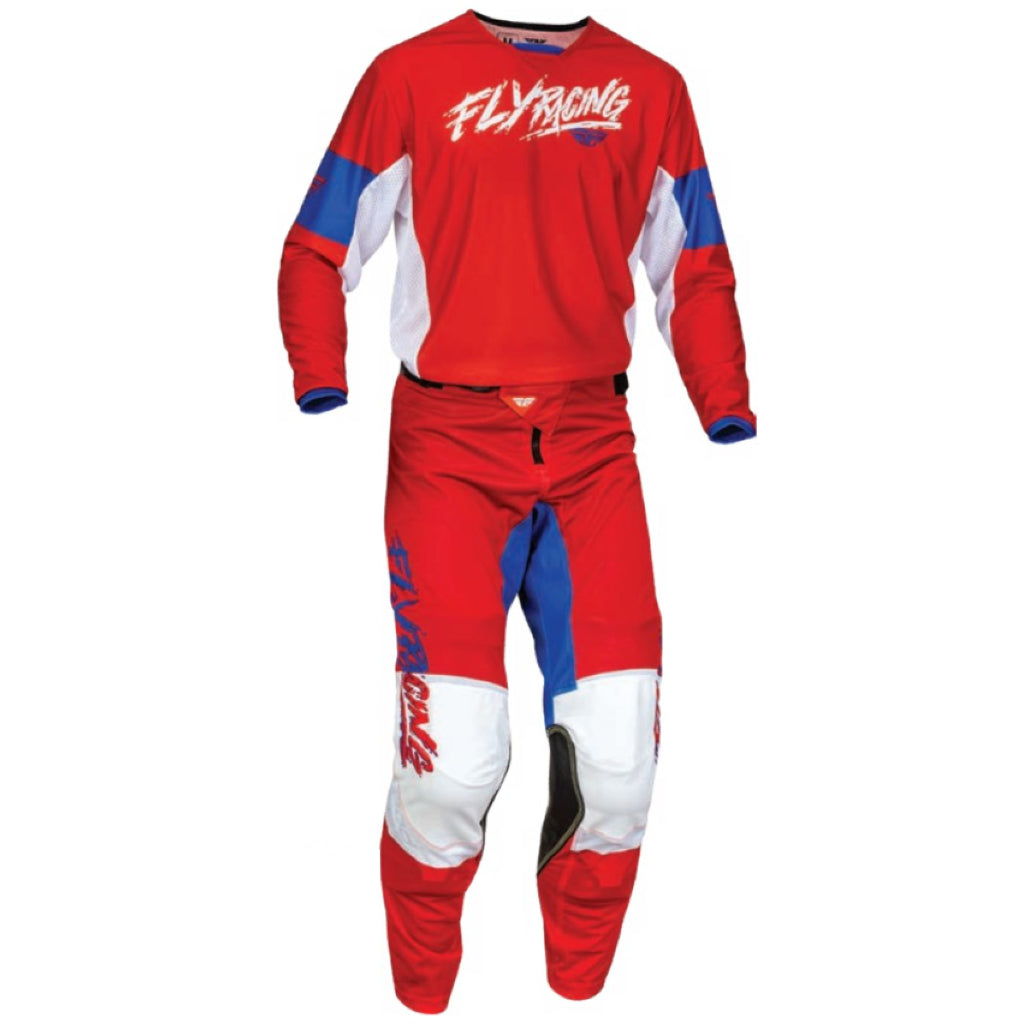 Fly Racing Youth Kinetic Mesh Khaos 2024 Jersey/Pant Kit