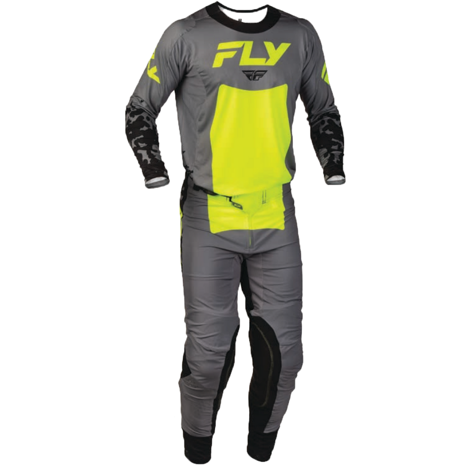 Fly Racing 2027 Lite Flake Gearset - Grey/Hi-Vis/Black