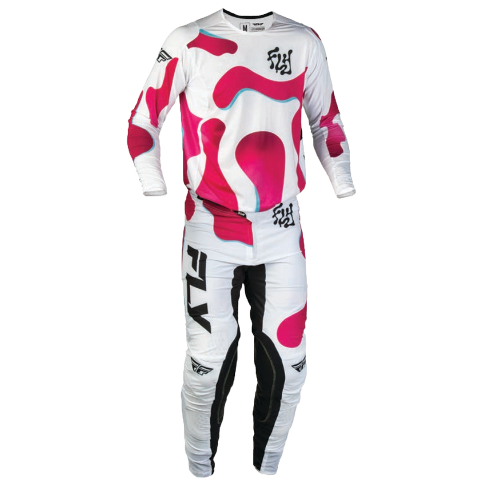 Fly Racing 2027 Lite Flake Vibe Gearset - White/Pink/Blue