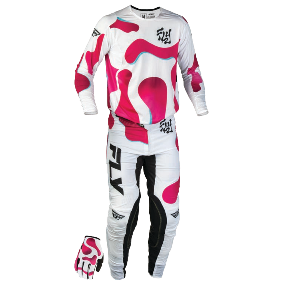 Fly Racing 2027 Lite Flake Vibe Gearset - White/Pink/Blue
