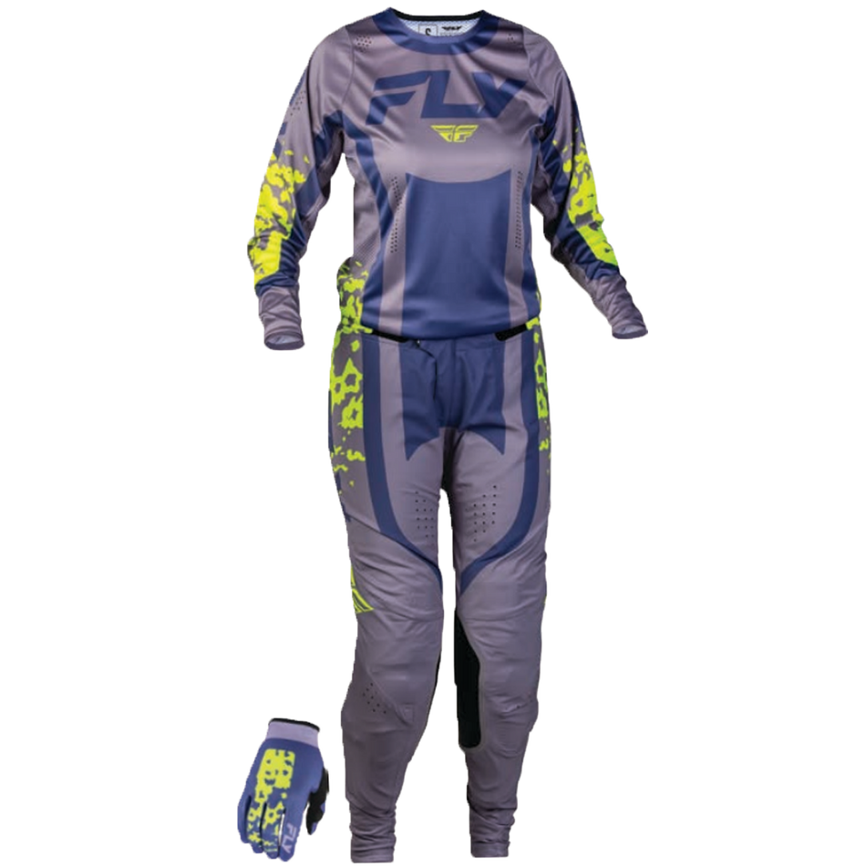 Fly Racing 2027 Women's Lite Flake Gearset - Lavendar/Blue/Yellow