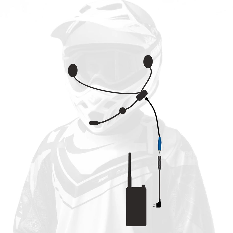 Rugged Radios ENDURO Moto Kit w/ Compact Harness Cable