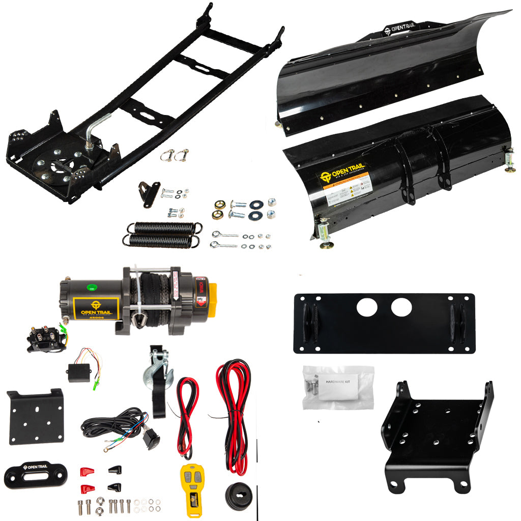 Open Trail Snowplow Kit Suzuki 450, 500, 700, 750 King Quad ATV - MojoMotoSport.com