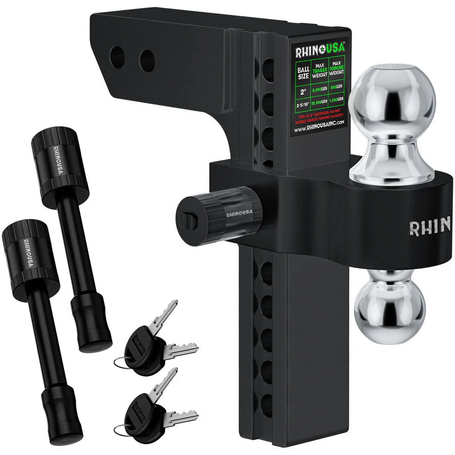 Rhino USA 2" Adjustable 10" Drop Hitch | RG-HTDROP210