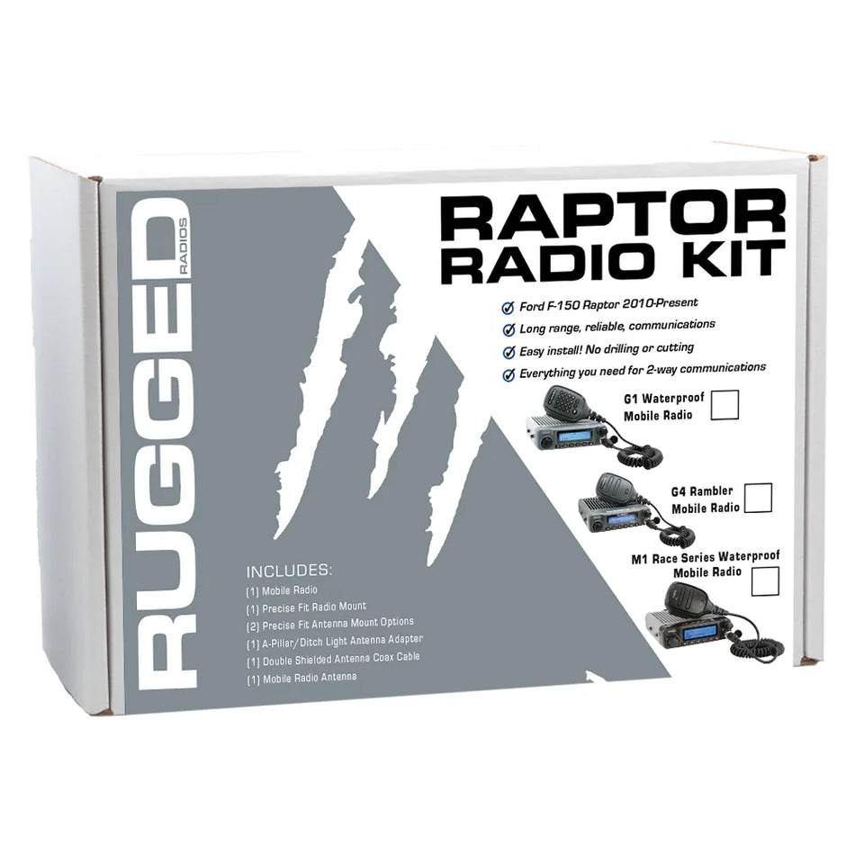 Rugged Radios Two-Way GMRS Mobile Radio Kit Ford Raptor