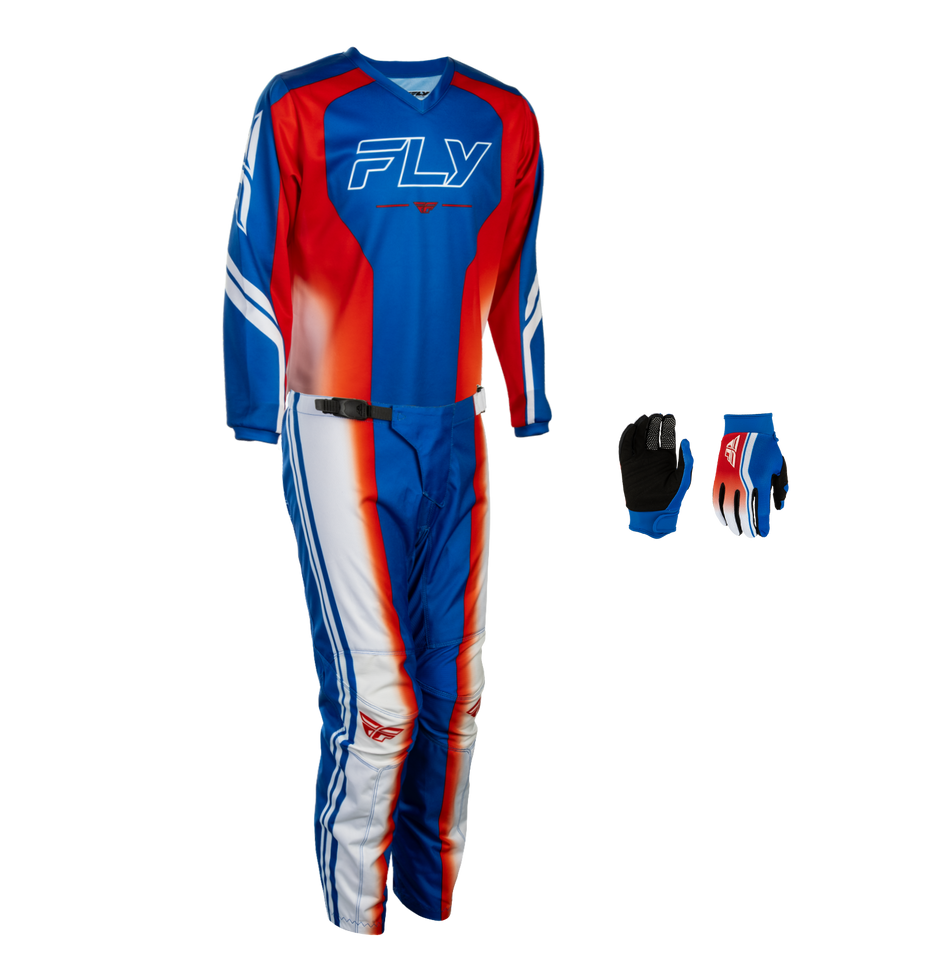 Fly Racing Youth F-16 Raze Gearset - Red/White/Blue