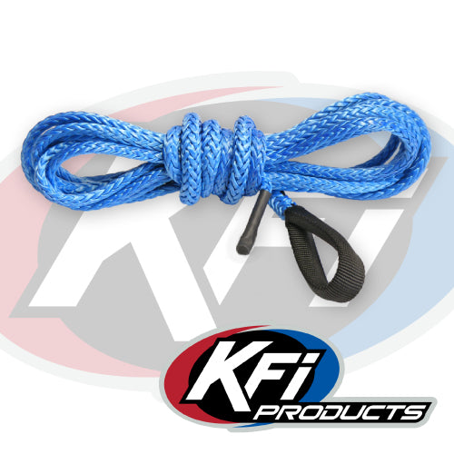 KFI Synthetic ATV Winch 12 Foot PLOW Cable (Blue) | SYN19-B12