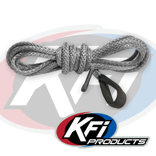 KFI Synthetic ATV Winch 12 Foot PLOW Cable (Smoke) | SYN19-S12