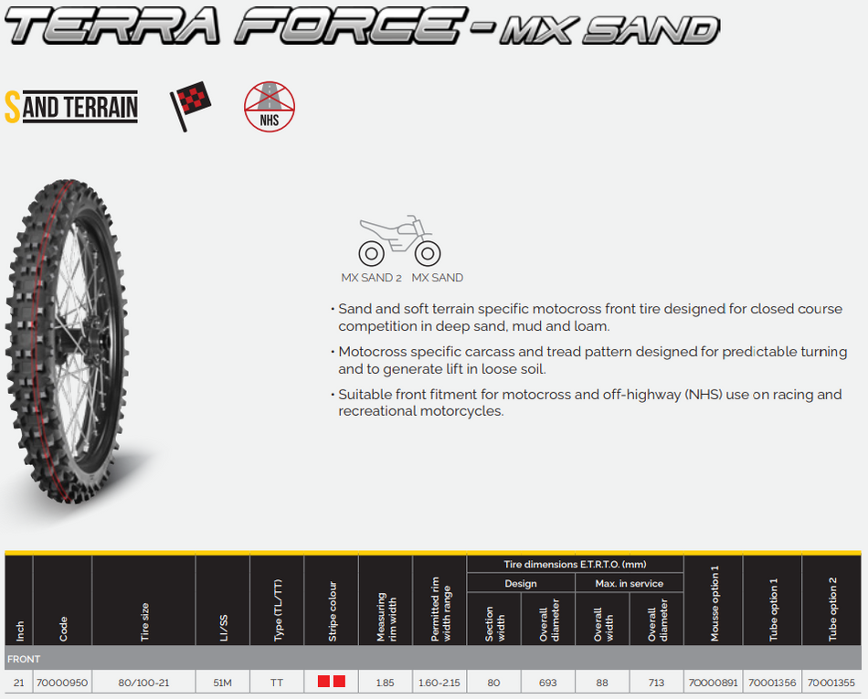 MITAS Terra Force-MX Sand Front Tire