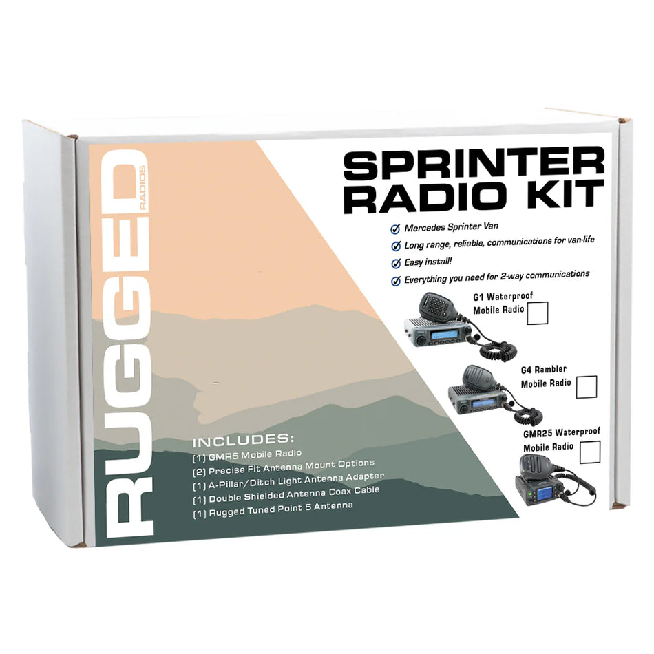 Rugged Radios Two-Way GMRS Mobile Radio Kit Mercedes Sprinter Van