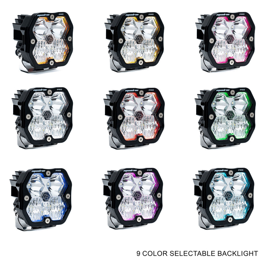 Baja Designs Squadron 2.0 Pro Black Universal LED Auxiliary Light Pod