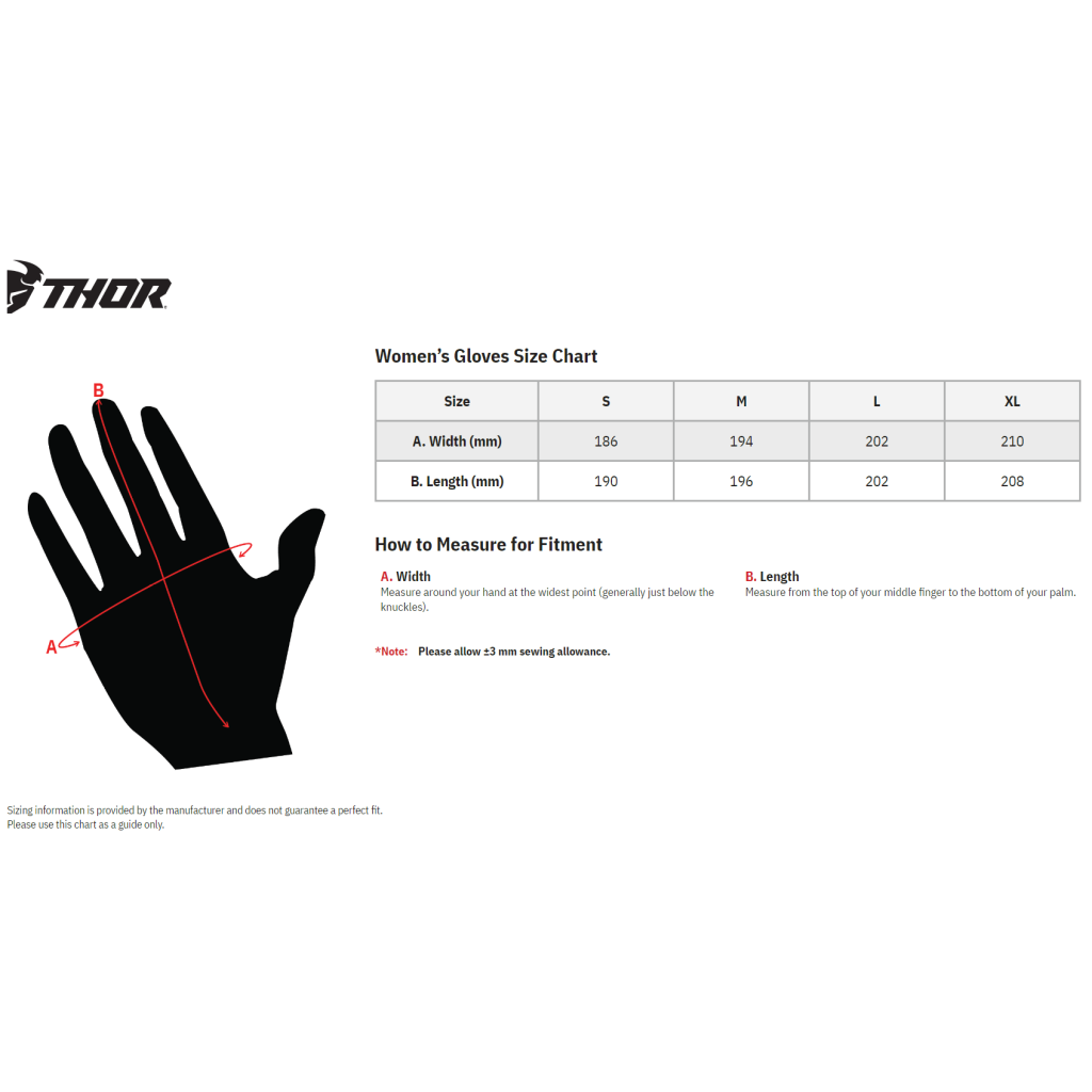 Thor 2025 Women's Sportmode MX Gloves