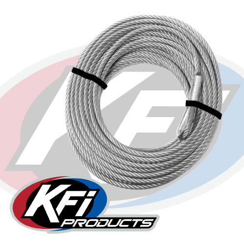 KFI Winch 4000-5000 lb. (WIDE) Replacement Cable | UTV-CBL-4KW