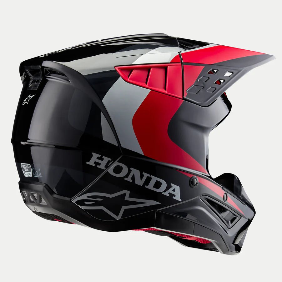 Alpinestars Honda SM5 Helmet Black/Red Glossy / XS
