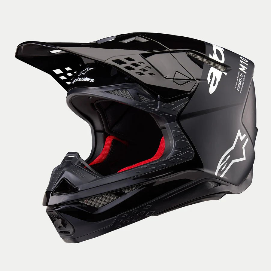 Alpinestars 2024 Supertech M10 Flood Helmet 2XL / Black/Dark Gray Matte & Glossy Alpinestars 2024 Supertech M10 Flood Helmet 2XL / Black/Dark Gray Matte & Glossy
