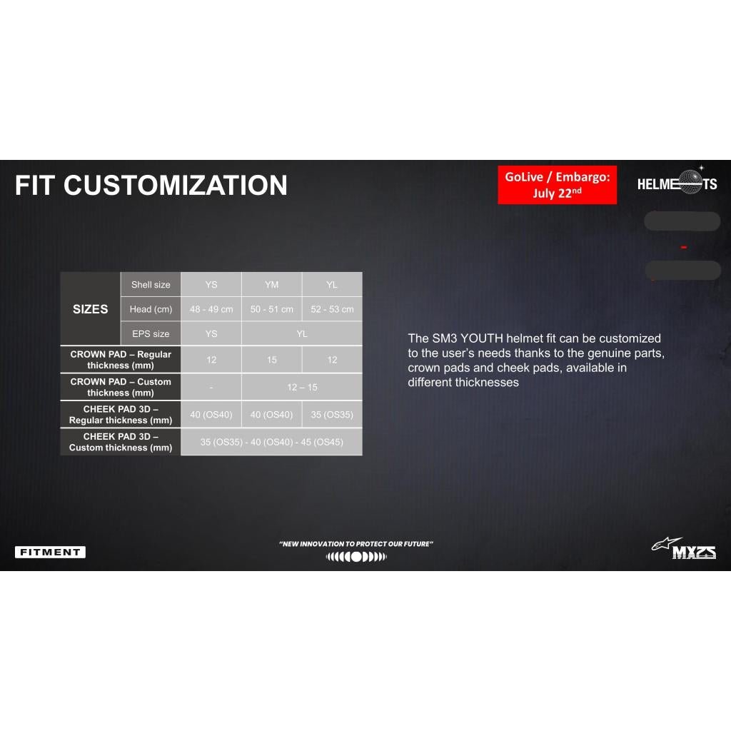 Alpinestars 2025 S - M3 Youth Helmets - MojoMotoSport.com