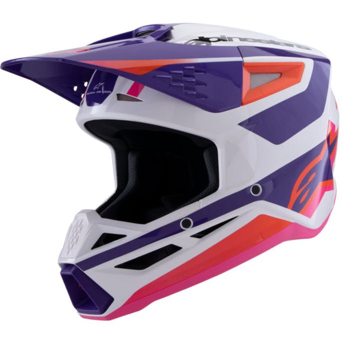 Alpinestars SM3 Heat Helmet XS / Gloss White/Purple/Pink