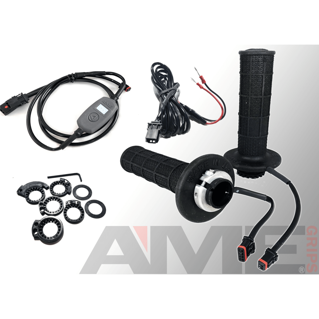 AME Full Waffle Lock - On Moto Heated Grips - MojoMotoSport.com