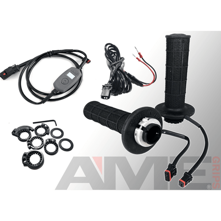 AME Full Waffle Lock - On Moto Heated Grips - MojoMotoSport.com