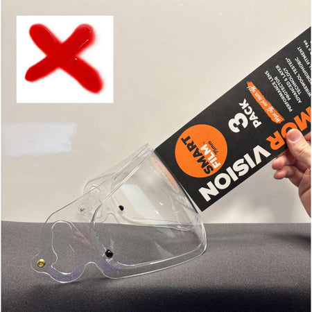 Armor Vision SMART FILM Lens Protector 75mm 3 - pk for Cylindrical Street Visors - MojoMotoSport.com