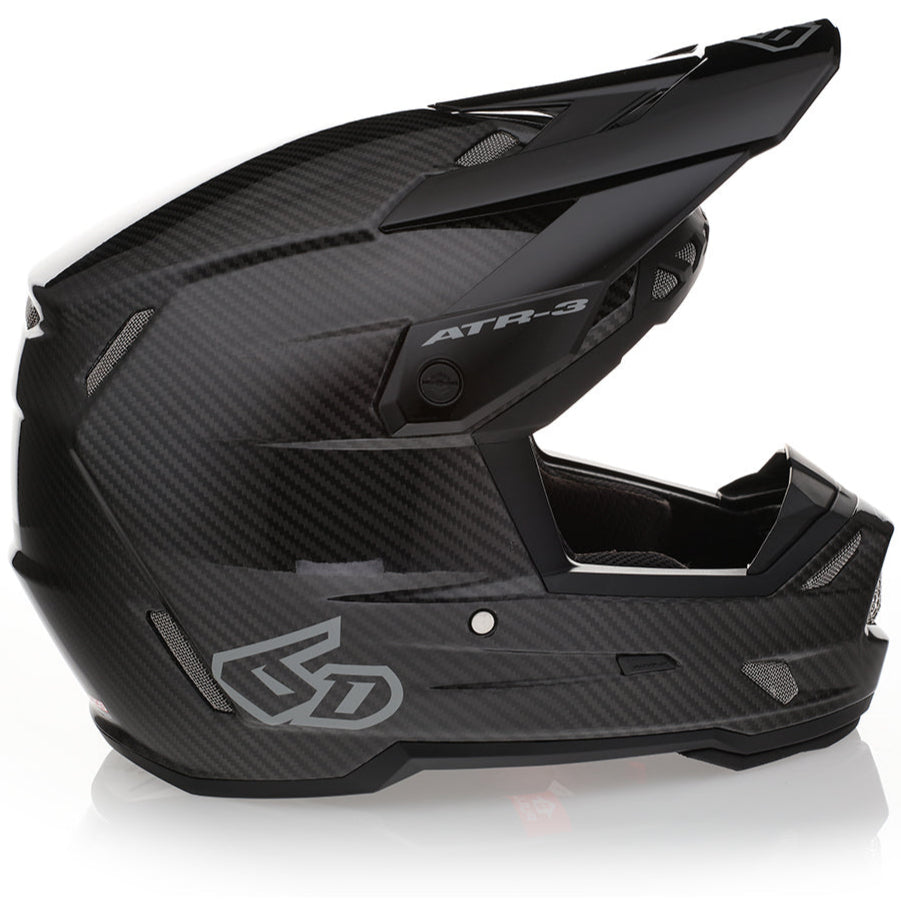 6D ATR-3Y Solid Carbon Composite Youth Moto Helmet