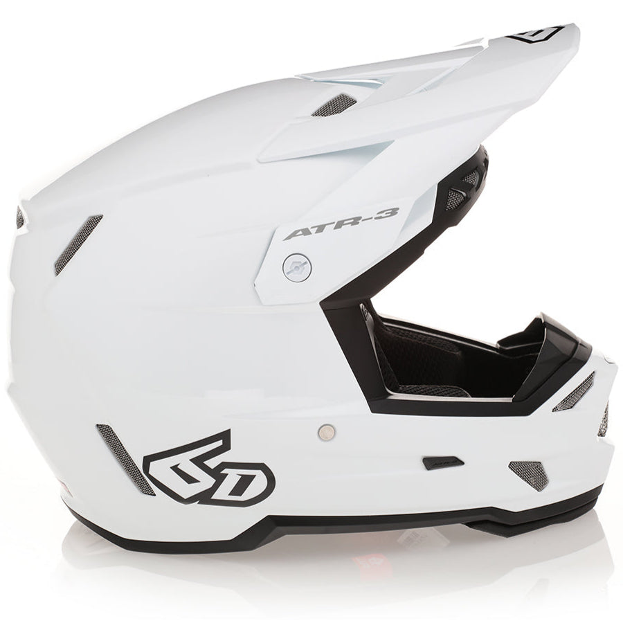 6D ATR-3Y Solid Carbon Composite Youth Moto Helmet