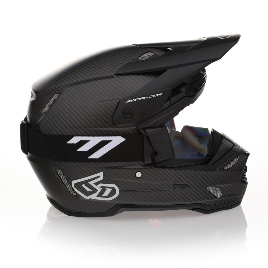 6D ATR-3X Solid Carbon Composite Offroad/ADV Helmet w/ Max X Goggle